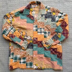 Diagonal Square Patchwork Shirt